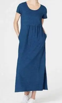 NWT J.Jill PureJill indigo blue maxi dress