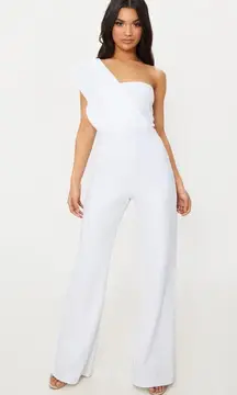 White One Shoulder Jumpsuit