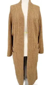 Revolve x LITA‎ by Ciara Long Open Front Cardigan Tan NWOT XS
