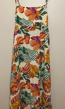 Paper Heart Open Back Floral Maxi Dress, Multicolor, Size S, EUC