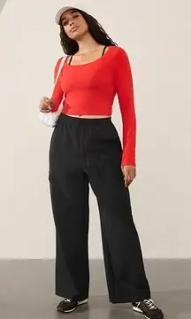 New Athleta Women's  S Promenade High Rise Cargo Pant Black Small 472171