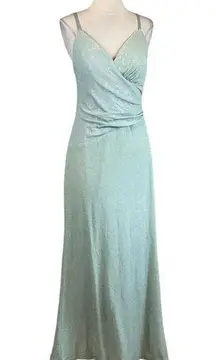 Eliza J Women's Formal Dress Size 10 Blue and Green Sequined Backless Long Gown