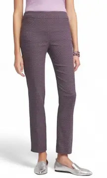 Chico's Pull On Ankle Pants Elastic Waist Purple and black Texture