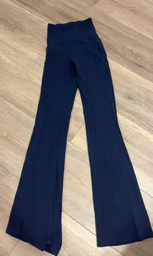 navy blue Groove Leggings Pants high rise Flared pant