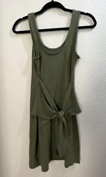 Aerie  Ribbed Tank Dress with Tie Front Detailing, size S