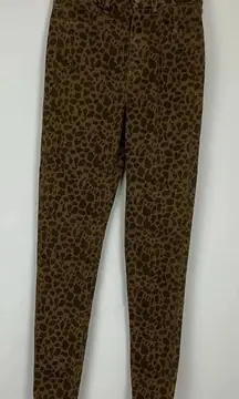 American Eagle Leopard Print‎ Curvy Super Hi-Rise Jegging Jeans Size 2