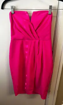 Hot Pink Strapless Dress