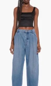 Mother Snacks Denim Double Prep Fun Dip Flood Fray Jeans in Nothing Else Like It