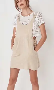 Spell And The Gypsy Collective Della Pinafore Dress- Sand- Size Small