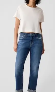 Gap Jeans High Rise Cigarette Dark Wash NWT Size 26 Petite