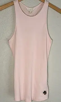 Ted Baker London Pink Tank Top Ribbed Minimalist Elevated Basic Indie Hipster
