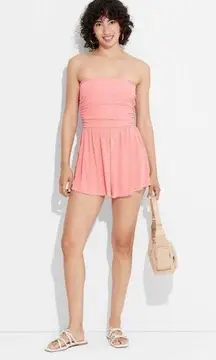 Wild Fable Women's Knit Tube Romper -Pink M New