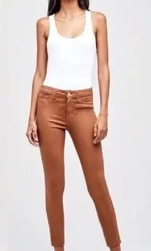 NWT L'AGENCE Margot High Rise Skinny Jean in Java Coated - Size 25