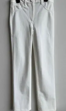 Theory Treeca Precision Ponte Pants White Size 0 XS Cropped High Rise READ