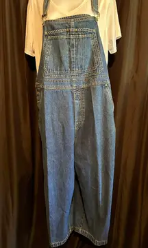 VTG  Jeans Wide Leg Denim Overalls Size Small