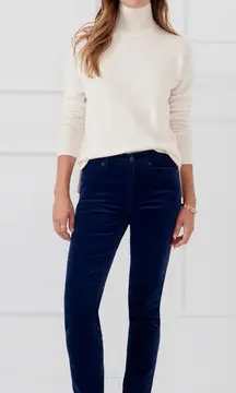 J.MCLAUGHLIN Navy Blue Corduroy Straight Leg MidRise Pants Sz 6