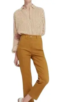 EVERLANE Cropped Straight Short Pant Golden Brown Size 0‎