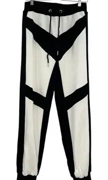 I.Am.Gia Atom Jogger Sweatpants Drawstring Colorblock White Black Size Medium‎