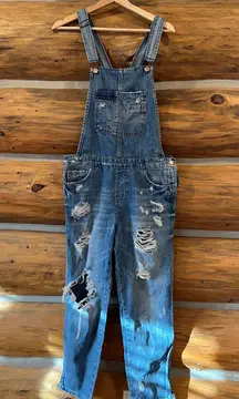 ZARA Distressed Overalls