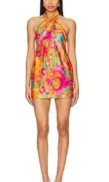 Show Me Your Mumu Jasmine Halter Mini Dress in Miss Malibu Size: L