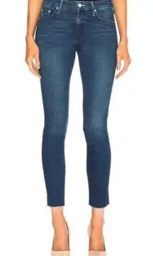 Mother High Waisted Looker Ankle Fray Stretch Denim Jeans in Last call sz 25