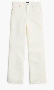NWT J. Crew Factory Women's White Wide-Leg Crop Jeans Size 28 Summer Preppy
