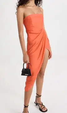 NWT GAUGE81 Lica Short Silk Dress in Coral