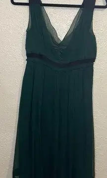 Miu Miu Emerald Green Silk Dress in size 38