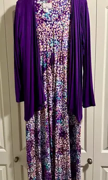 Carole Hochman Heavenly Soft Sleepwear - Gown w/pockets and Cardigan Set