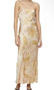 BEC + BRIDGE DUSTY PALMS STRAPLESS MAXI DRESS size US 6