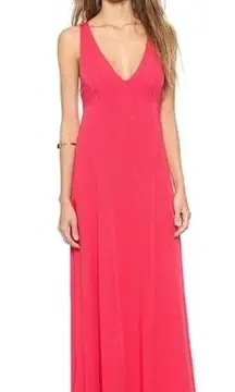 Maevey Coral Pink Cutout Maxi Dress 0