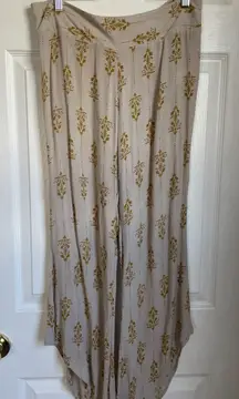 FREE PEOPLE Sz S DIAMOND PRINT HAREM PANTS Carpi floral loose flowy boho style