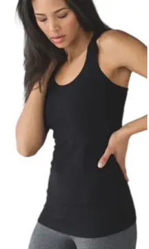 LULULEMON UMICH Tennis Black Racerback Tank Top