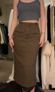 vintage checkered skirt