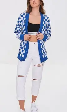 Forever 21 Checkered Cardigan