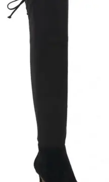 Vince Camuto Faux Suede Over The Knee Boot Size 9 Wide Calf in Black Pointed Toe