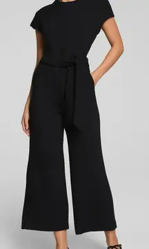 SPANX AirEssentials Tie-Waist Jumpsuit Soft Wide Leg Lounge Travel Black 3X