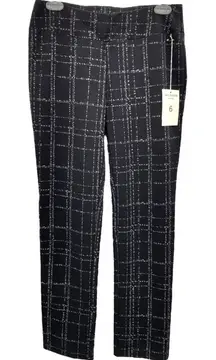 Lena Gabrielle Black Silver Printed Pull On Leggings Dress Pants‎ Womens Size 6
