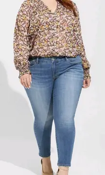 Torrid Sz 2 Floral Chiffon Blouse - Pink and Yellow