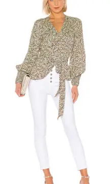 Alexis Collection Rourke Wrap Blouse 343$ Floral Casual Lightweight Boho