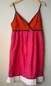 Nelli Janice‎ Jaraicie Orange Pink Short Dress Sequin Trim Size 6