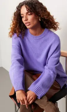 A.L.C. Sweater Womens‎ Small Purple Crew Neck Ayden Pullover Wool Cashmere