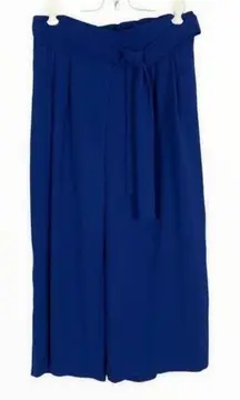 Carolina Belle Pants Size 4 Blue Cropped Trousers Minimal Chic
