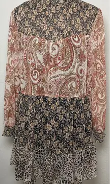 ZARA Mixed Print Boho Mini Dress – Size M – NWT – Patchwork Paisley Floral
