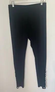 Joseph Ribkoff black cutout leg detail leggings