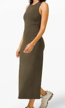 NWT Lululemon All Aligned Midi Dress Dark Olive
Size 6
