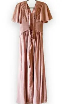 Mother of the Bride Bridesmaids Drive Dusty Rose Size 6‎ Tie Back Pleated Bodice