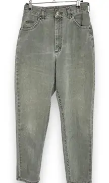 Vintage 90s Lee‎ Jeans Faded Green Tapered Leg Mom Jeans Grunge Neutral Denim
