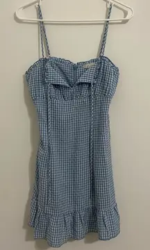 Plaid blue and white L.A Hearts Mini dress