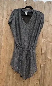 All That Jazz‎ Sparkle Dress Womens Small Glitter Stretchy Vintage Black Silver